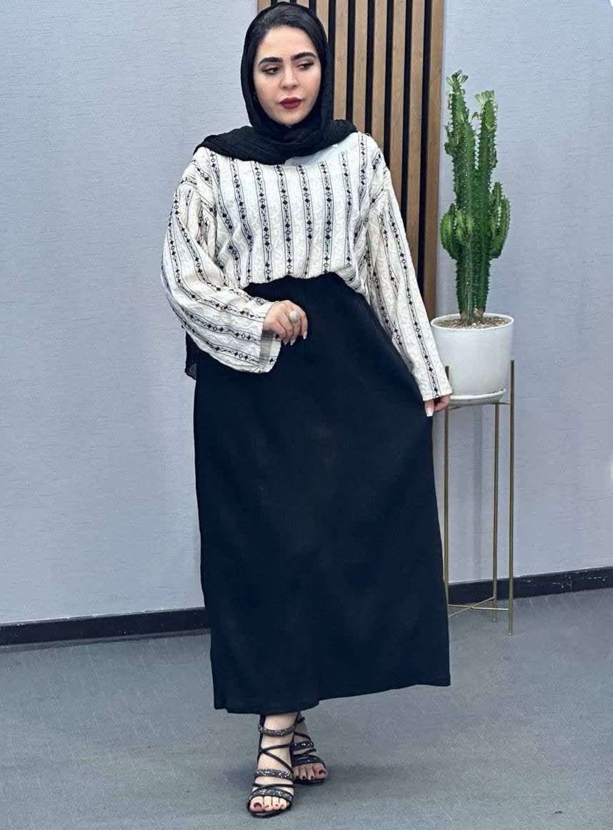 ست ساحلی راه راه سفید طرح مراکشی